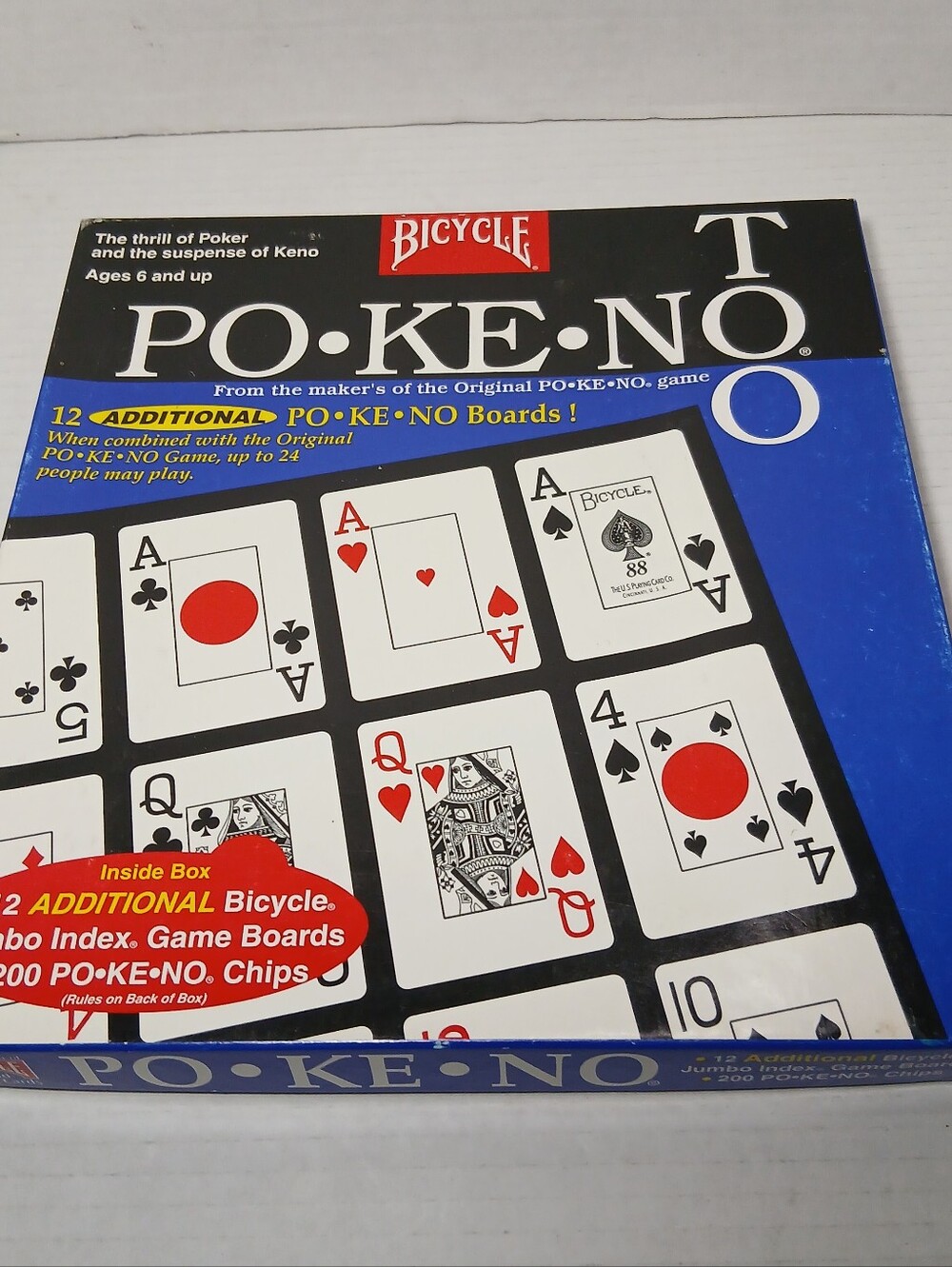 Pokeno Add On Game Boards And Chips PO-KE-NO 2 Bingo Poker New Open Box